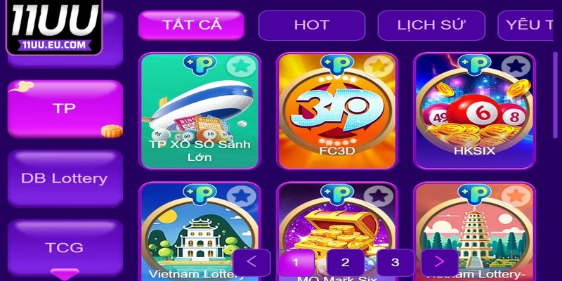 Các sản phẩm xổ số 11UU ăn khách hiện nay